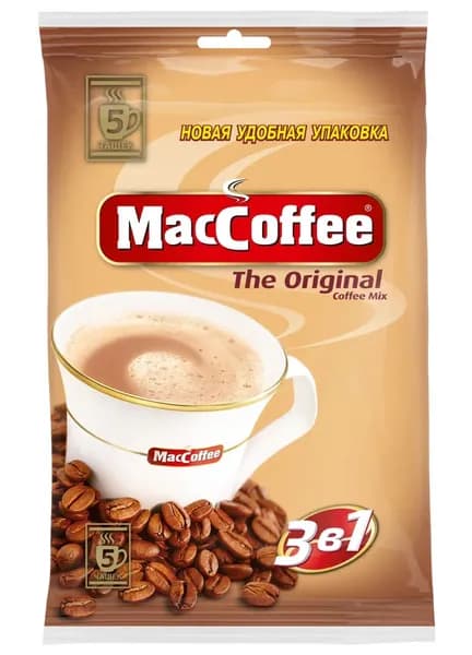 Кофейный напиток MacCoffee Оригинал, 3 в 1, 5 шт