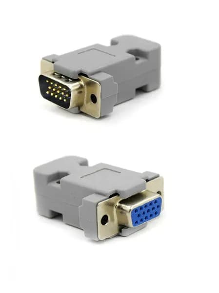 Разъем VGA штекер + VGA гнездо в корпусе на кабель