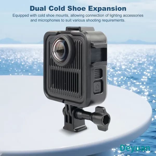 Защитный каркас для GoPro MAX2 из поликарбоната с двумя холодными башмаками