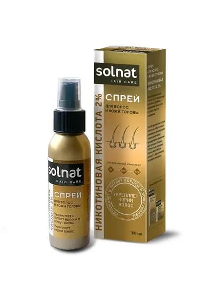 solnat спрей для волос никотиновая кислота 100мл