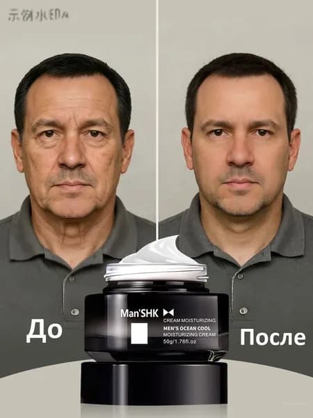 Антивозрастной мужской крем против морщин не скрывает, а реально уменьшает глубокие морщины, подтягивает ко