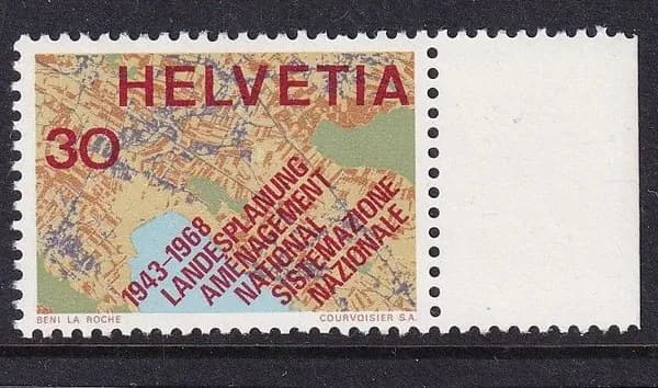 Швейцария 1971 карта