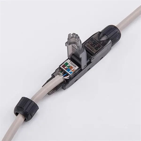 Разъем Для Удлинителя Кабеля LAN RJ45 Cat6A UTP Без Инструментов