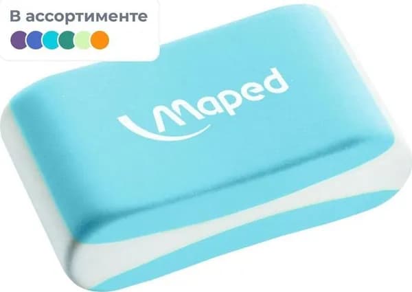 Ластик Maped Essentials Soft из натурального каучука прямоугольный 21x33x10 мм (112921)