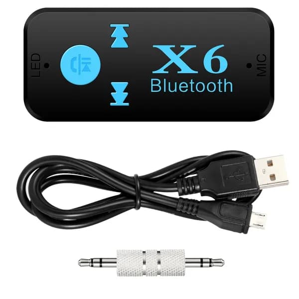 X6 Bluetooth 4.0 Адаптер 3 В 1 USB 3,5 Мм TF-Кардридер С Микрофоном Для Автомобиля