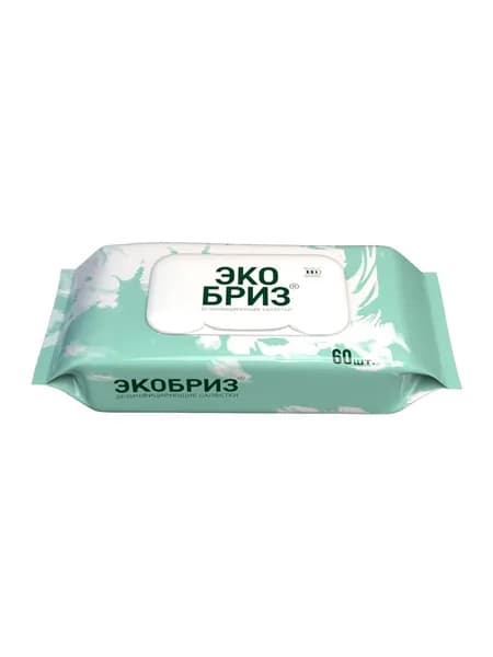 Экобриз салфетки дезинфицирующие 140х180 мм 60 шт мягкая пачка