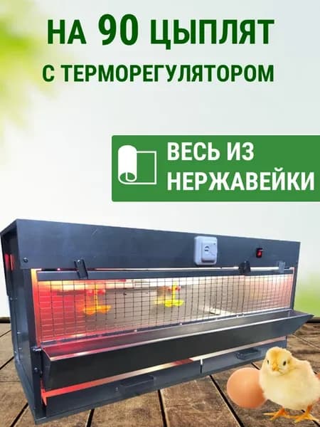 Брудер для 90 цыплят Оптима с терморегулятором из нержавейки