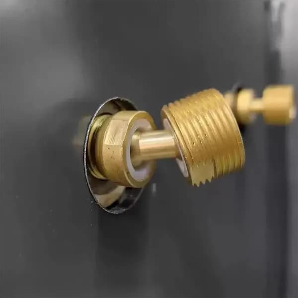 Соединитель для бака и аквариума латунный 1/2", резьба внутренняя 3/8", наружная 1/2", водонепроницаемый
