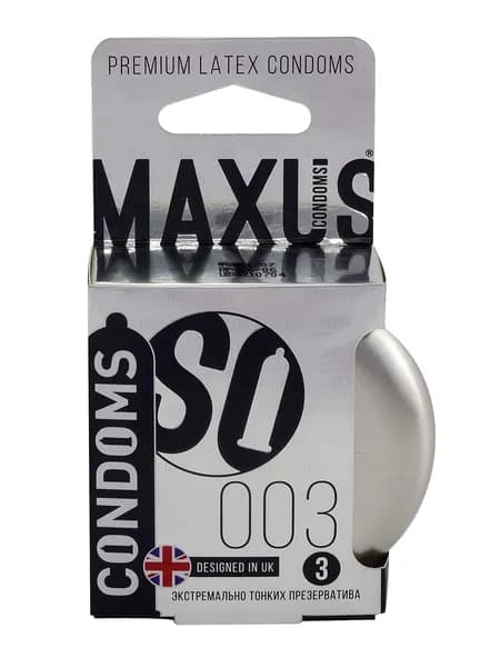 Презервативы MAXUS 003 №3 в железном кейсе, экстремально тонкие, 3 шт