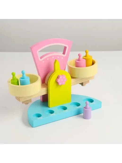 Игровой набор из дерева весы 12.5×27×20 см