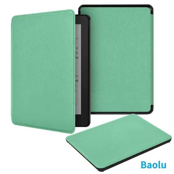 Чехол для Kindle Paperwhite 12 (2024) и Colorsoft Signature Edition, 7", мятно-зелёный, с авто-пробуждением/сном