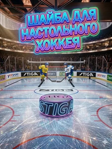 Шайба для настольного хоккея STIGA, TORNEO, STEPPAZL, МиГ, ОмЗЭТ (1шт)