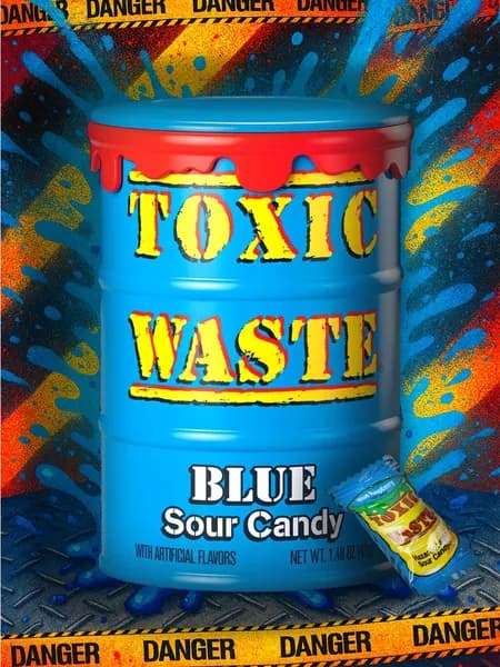 Кислые конфеты Toxic Waste, суперкислые леденцы Токсик Вейст