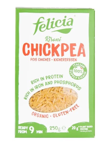 Макароны Felicia Ризони (орзо) без глютена из нутовой муки BIO, 250г