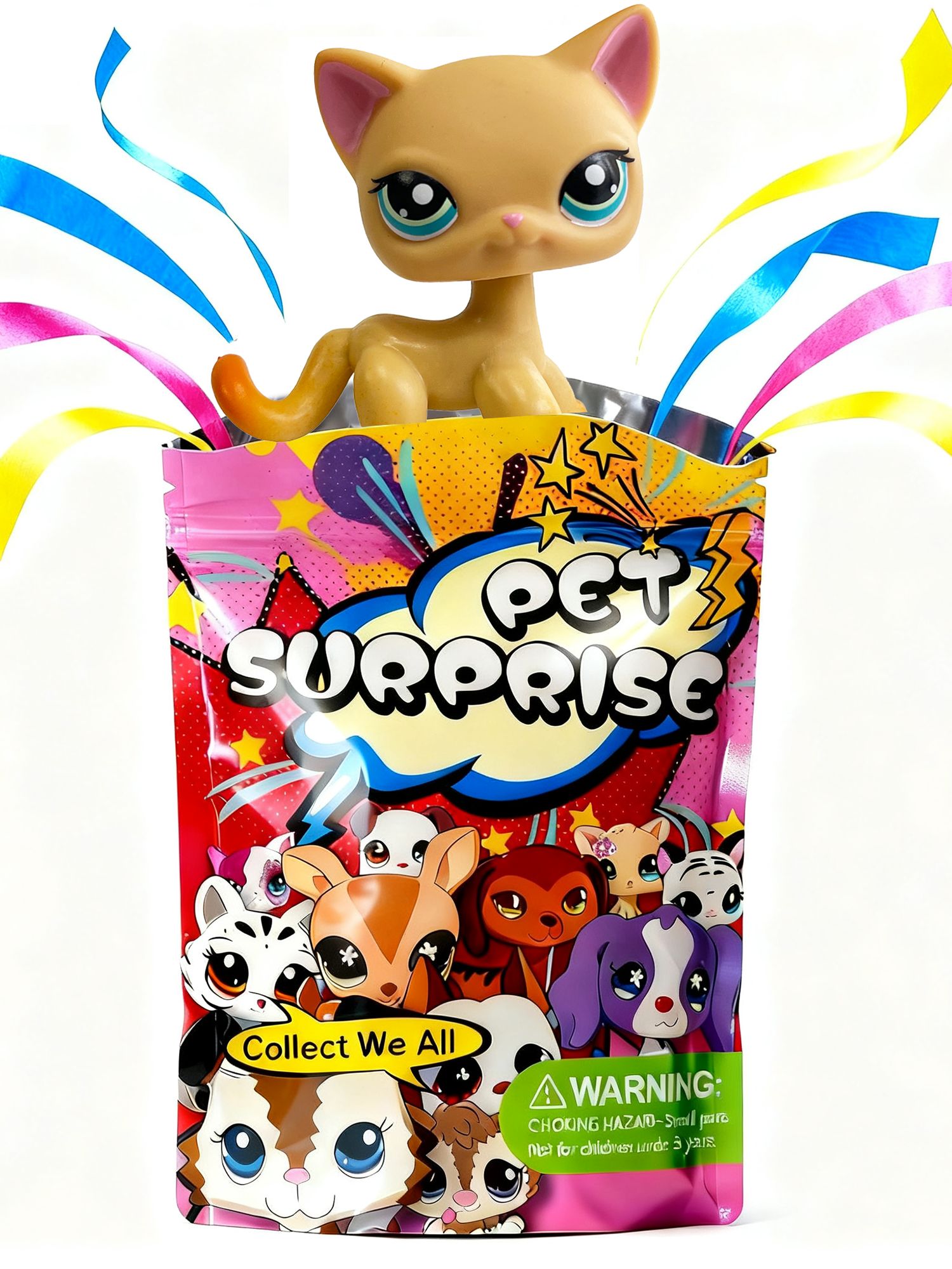 Pet Shop #339,лпс игрушки,Короткошерстная кошка,подарок для девочки(С упаковочным пакетом)