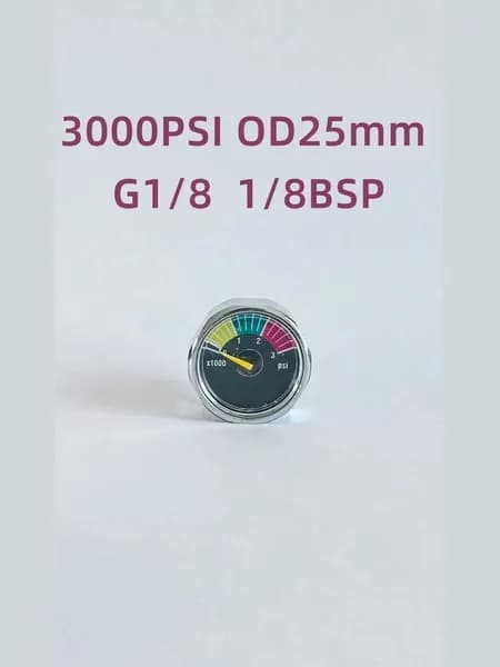 Манометр 5000PSI, D25, G1/8 1/8BSP, Леший 2, для винтовки, для баллона, PCP PAINTBALL