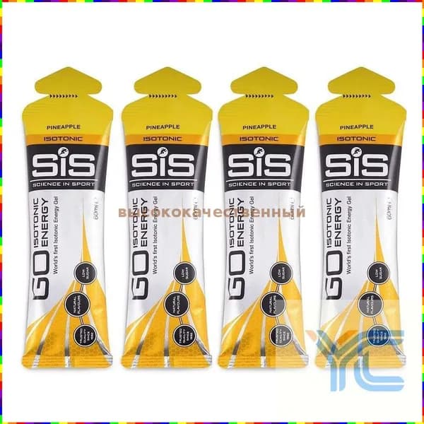 Энергетический гель SIS Go Isotonic с вкусом ананаса, 60 мл, упаковка из 4 штук