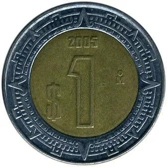 1 песо, 2005 год. Мексика