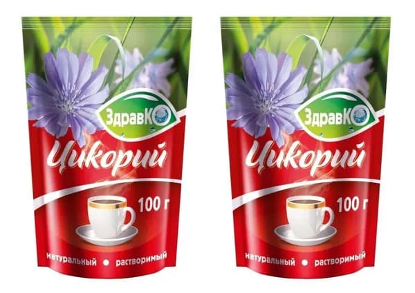 ЗдравКо Цикорий натуральный растворимый, 100 гр, 2 упаковки