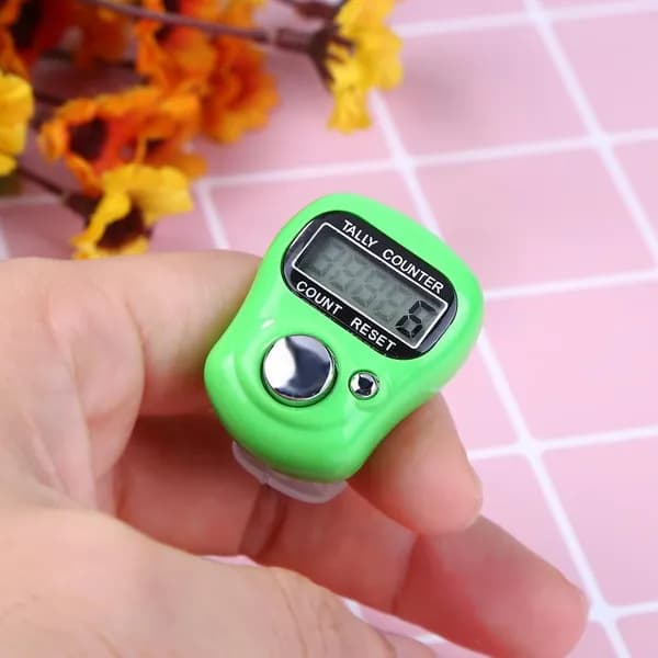 счетчик для пальца с LCD экраном, зеленый, 9999 максимум
