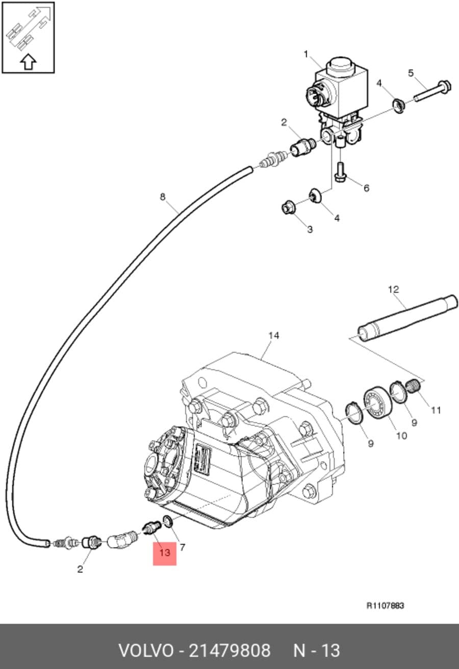 ниппель m16x1,5 and m14x1,5 volvo (VOLVO 21479808)