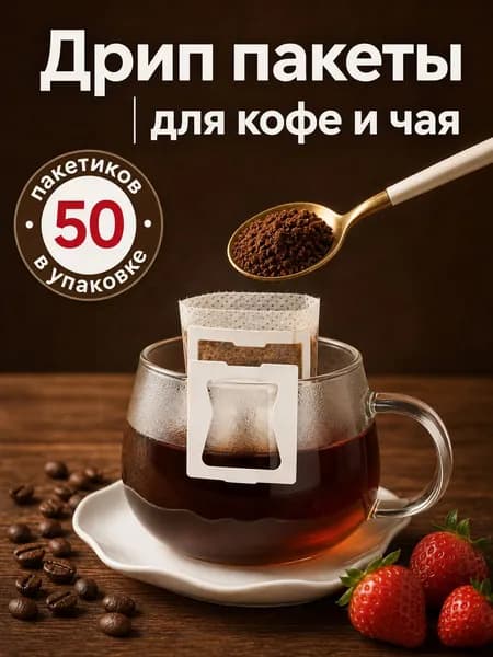 Фильтр для чая 7.5x9 см, 50 шт