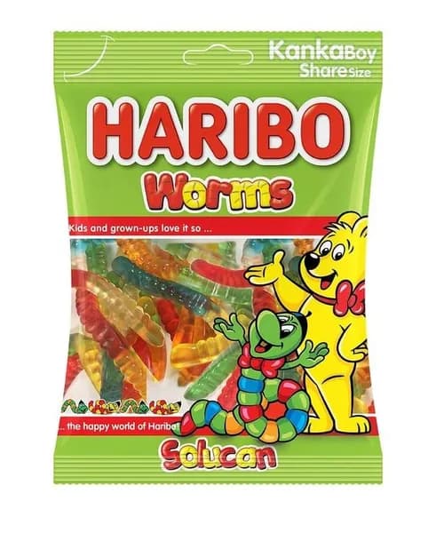 Haribo Мягкие конфеты 80 г Черви