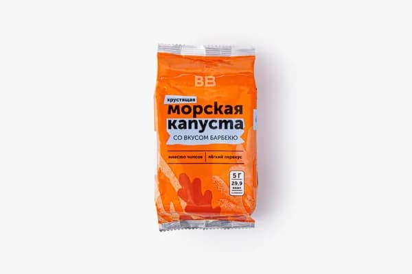 Морская капуста хрустящая со вкусом барбекю, 5 г