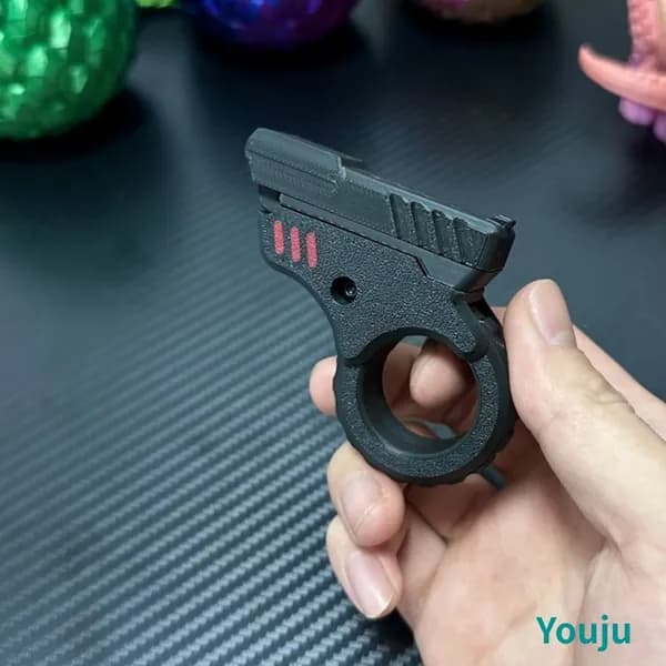 3D-печать EDC спиннер-пистолет для снижения стресса и СДВГ, металлический ручной спиннер с кольцом