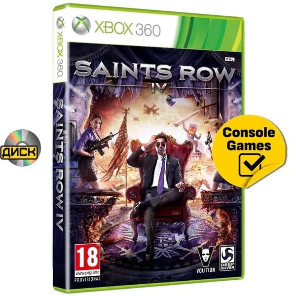 Игра Xbox 360/One Saints Row 4 IV (Xbox One, XBox 360, Xbox Series, Английская версия)