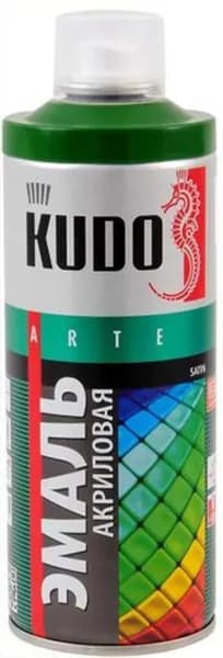 KUDO Satin KU-0A6002 Эмаль аэрозольная акриловая зеленая листва (0,52л)