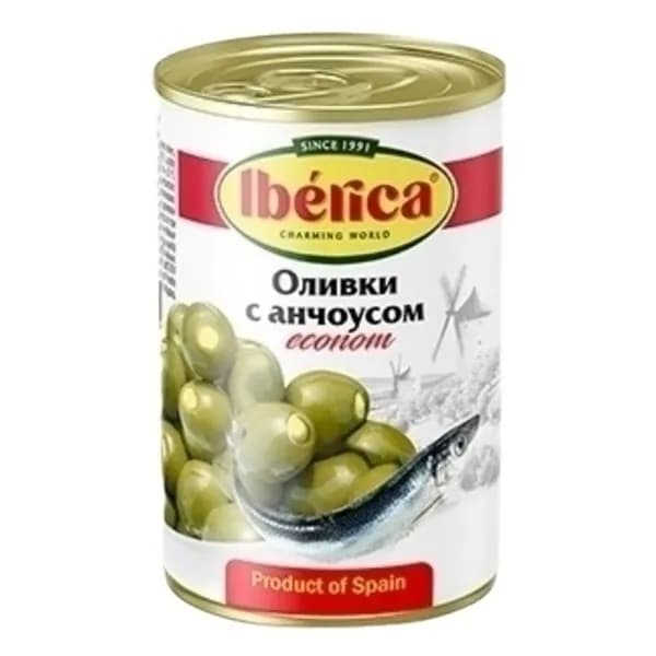 Оливки Iberica с анчоусом 280 г