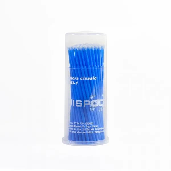 Аппликаторы щеточки Applicators Classic Regular, DISPODENT, 100 шт