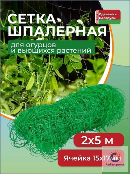 Interlok Сетка садовая шпалерная,Пластик,5х2м