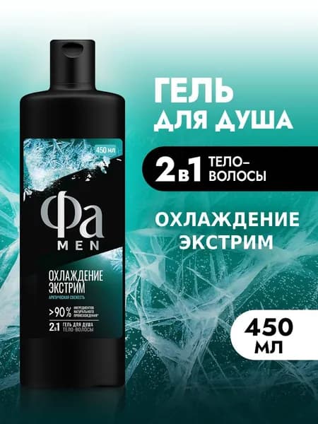 Фа MEN Гель для душа мужской Охлаждение Экстрим, 450 мл