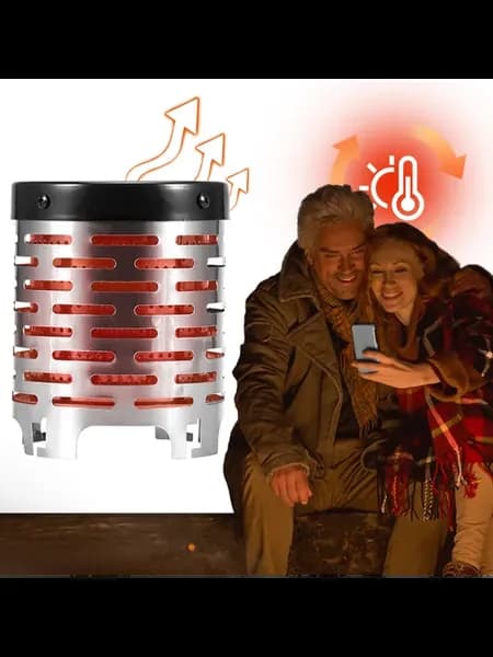 Мини Газовая Печь для кемпинга, тепловая крышка (Черная)