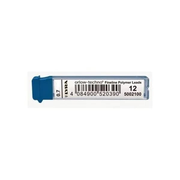 Набор грифелей для механических карандашей Orlow techno Lyra Polymer leads, 0.7 мм, 12 штук H