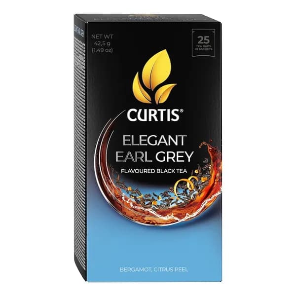 Чай черный Curtis Elegant Earl Grey в пакетиках 1,7 г х 25 шт