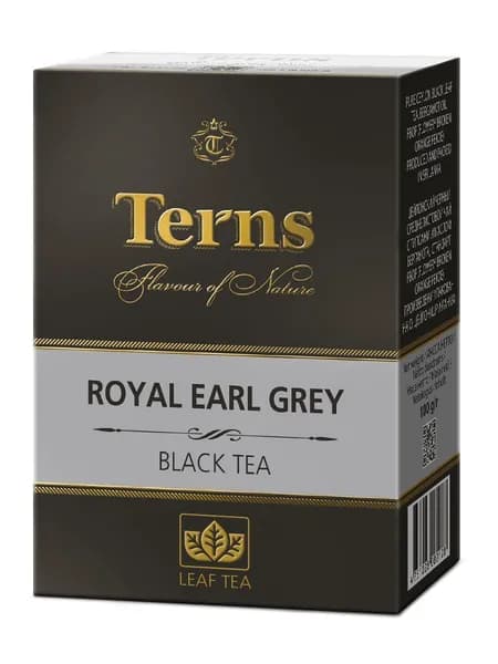 Terns "Royal Earl Grey" чай цейлонский черный листовой с натуральным маслом бергамота, 100 г