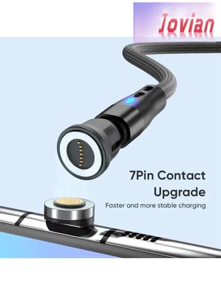 Магнитные наконечники type-c 7-pin для кабеля. Быстрая зарядка, 360 поворотный разъём / комплект 5 шт, "универсальные"