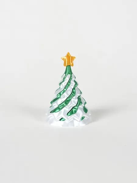 Креативная вращающаяся рождественская елка, напечатанная на 3D-принтере, познавательная рождественская игрушка для детей, подходящая для самостоятельного декора или украшения рабочего стола