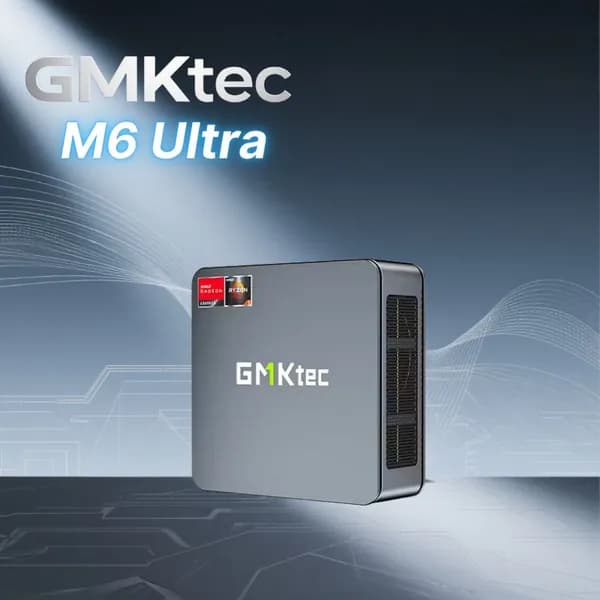 GMKtec Мини-ПК GMKtec M6 Ultra (AMD Ryzen 5 7640HS, RAM 16 ГБ, SSD 256 ГБ, AMD Radeon, Windows 11 Pro), черный