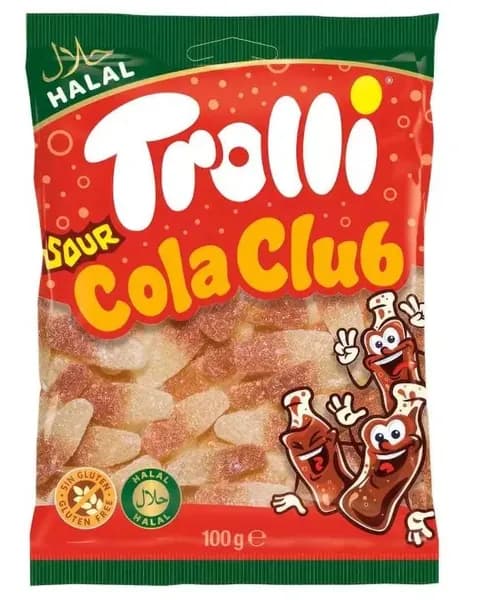 Жев. мармелад Trolli Sour Cola Club бутылочка колы кислая 100 гр.