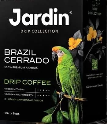Кофе молотый в дрип пакетах Jardin Brazil Cerrado (10 гр. х 6 шт.)