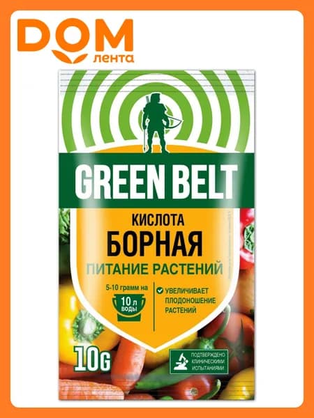Удобрение минеральное GREEN BELT Борная кислота для растений 10 г