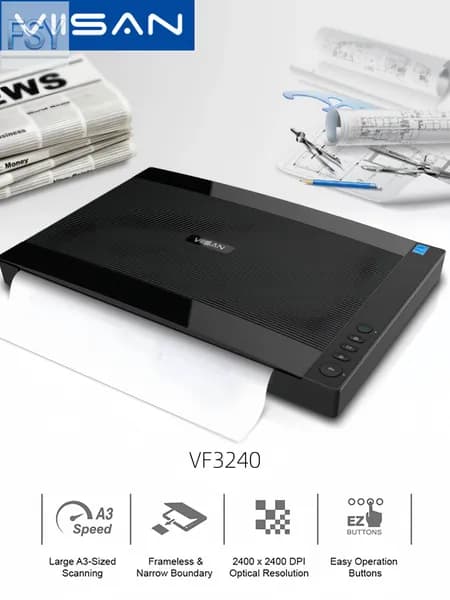 Сканер VF3240(2400dpi), черный матовый, белый