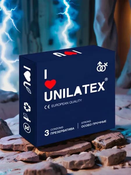 Презервативы особопрочные гладкие Unilatex Extra Strong 3 шт