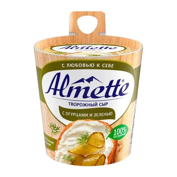 Сыр творожный Almette с огурцами и зеленью 60% 150г