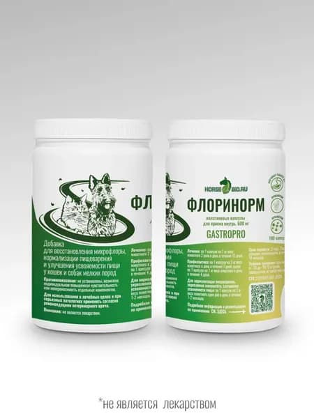 Добавка для микрофлоры собак и кошек, капсулы 100 шт