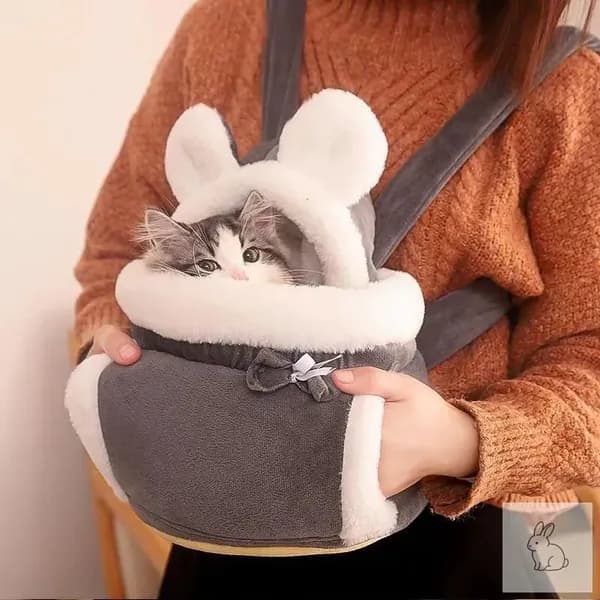 Теплая сумка для домашних животных, рюкзак для кошек и собак, зимняя плюшевая клетка для домашних животных для путешествий на свежем воздухе